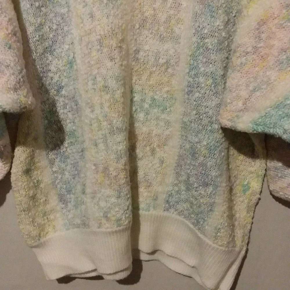 VTG Colorful Pullover‎ Knit Sweater Large
